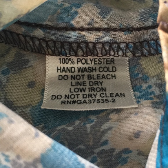 FAITH AND JOY Blue Floral Sleeveless Blouse XS - Picture 7 of 9